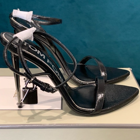 SOLD -Tom Ford Padlock Pointy Sandals Size 39.5 - Picture 1 of 6